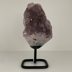 Amethyst  druzy statement piece on stand